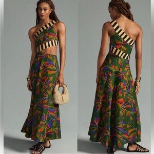 Farm Rio One Shoulder Maxi Dress XS NWT